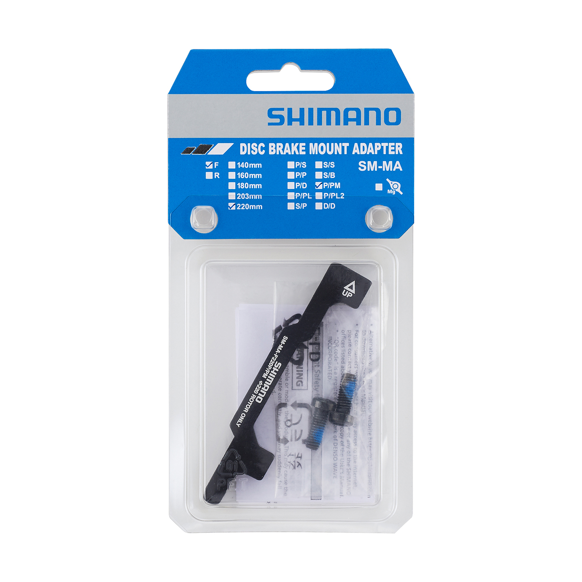 Shimano SM-MA-F220P/PM pidurisadula adapter | ees - taga | 220 mm