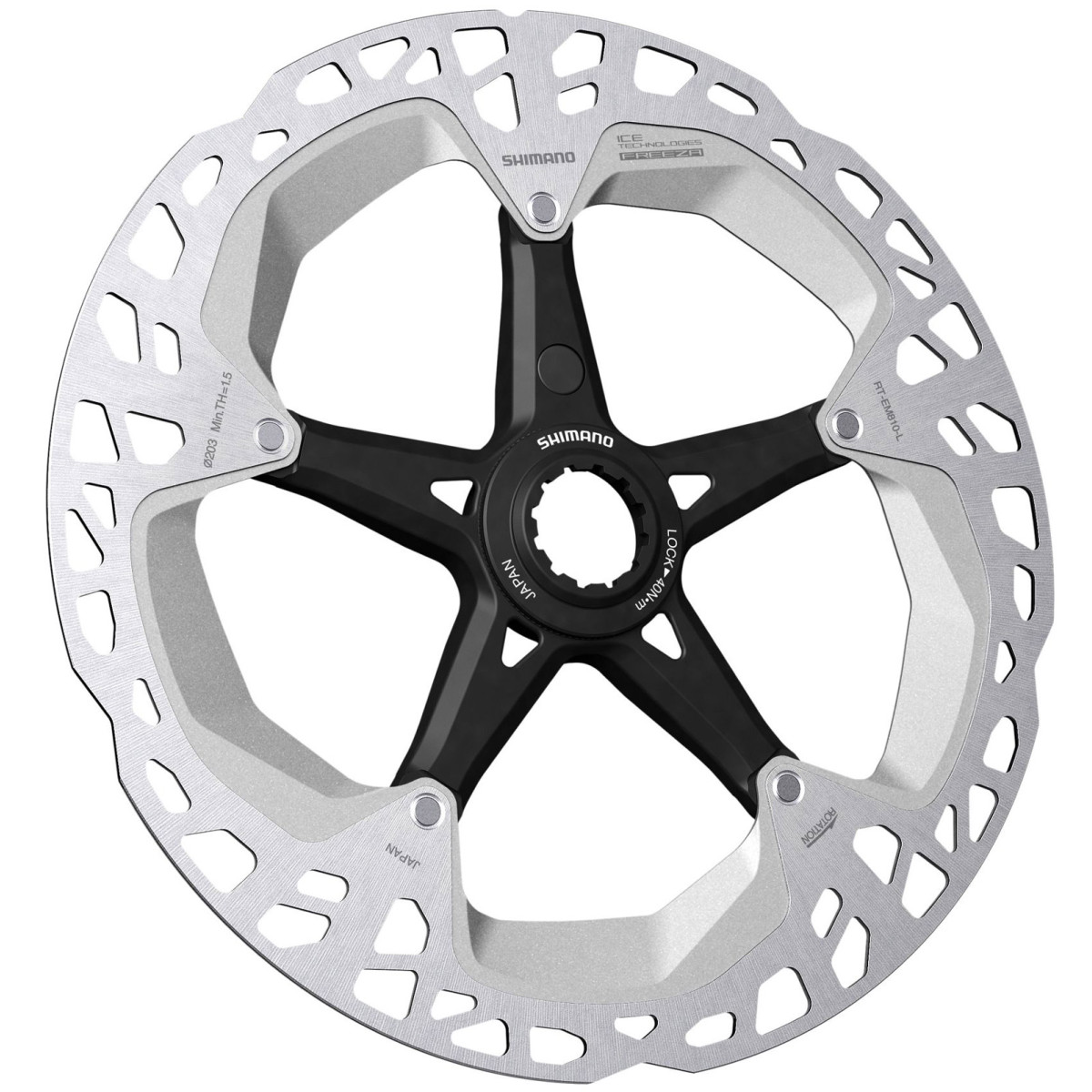 Shimano STePS RT-EM810 Ice-Tech Freeza Center-Lock piduriketas | väline hammastus