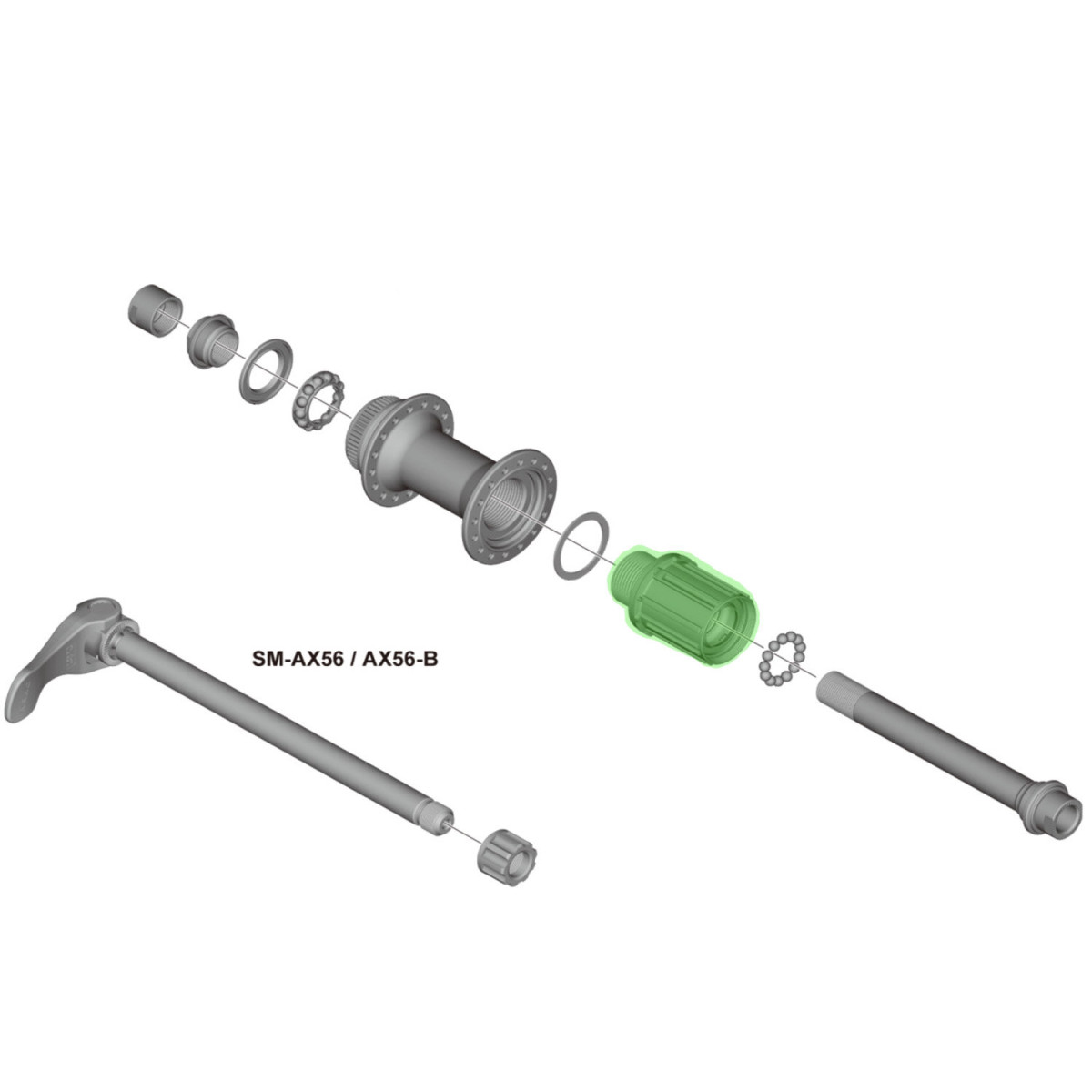 Shimano tirrisüdamik FH-M6010/M618 rummu jaoks