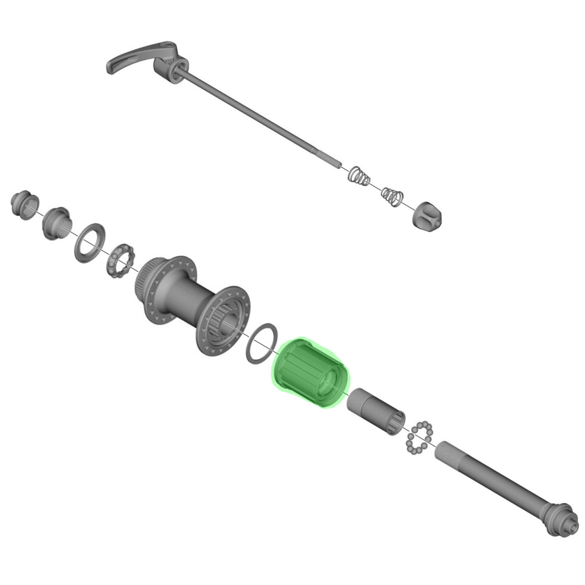 Shimano FH-M770/M775/M785/M8000/T780/M970 brīvrumbas korpuss