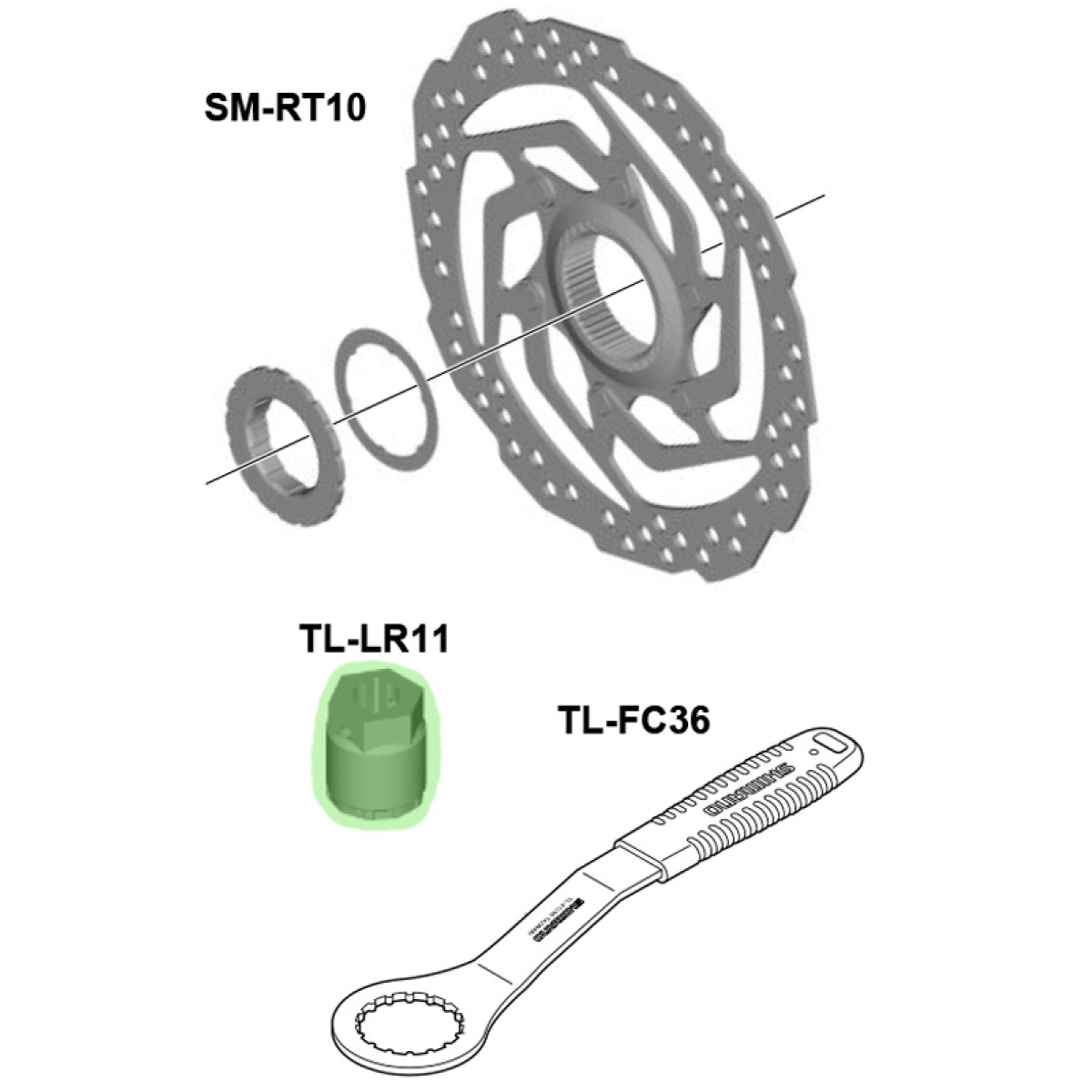 Shimano TL-LR11 lukustusrõnga tööriist SM-RT10 jaoks