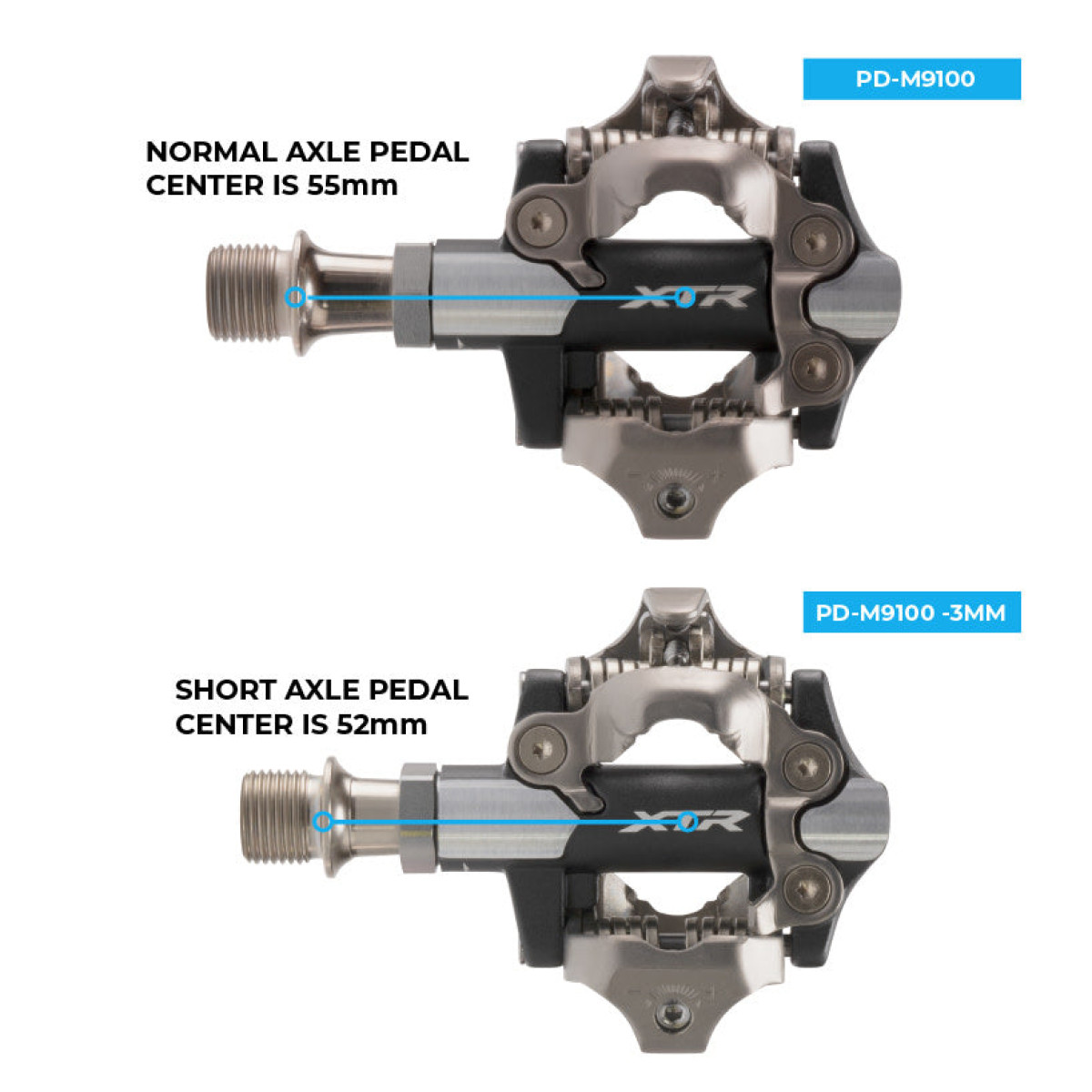 Shimano XTR PD-M9100 pedaalid (-3mm)