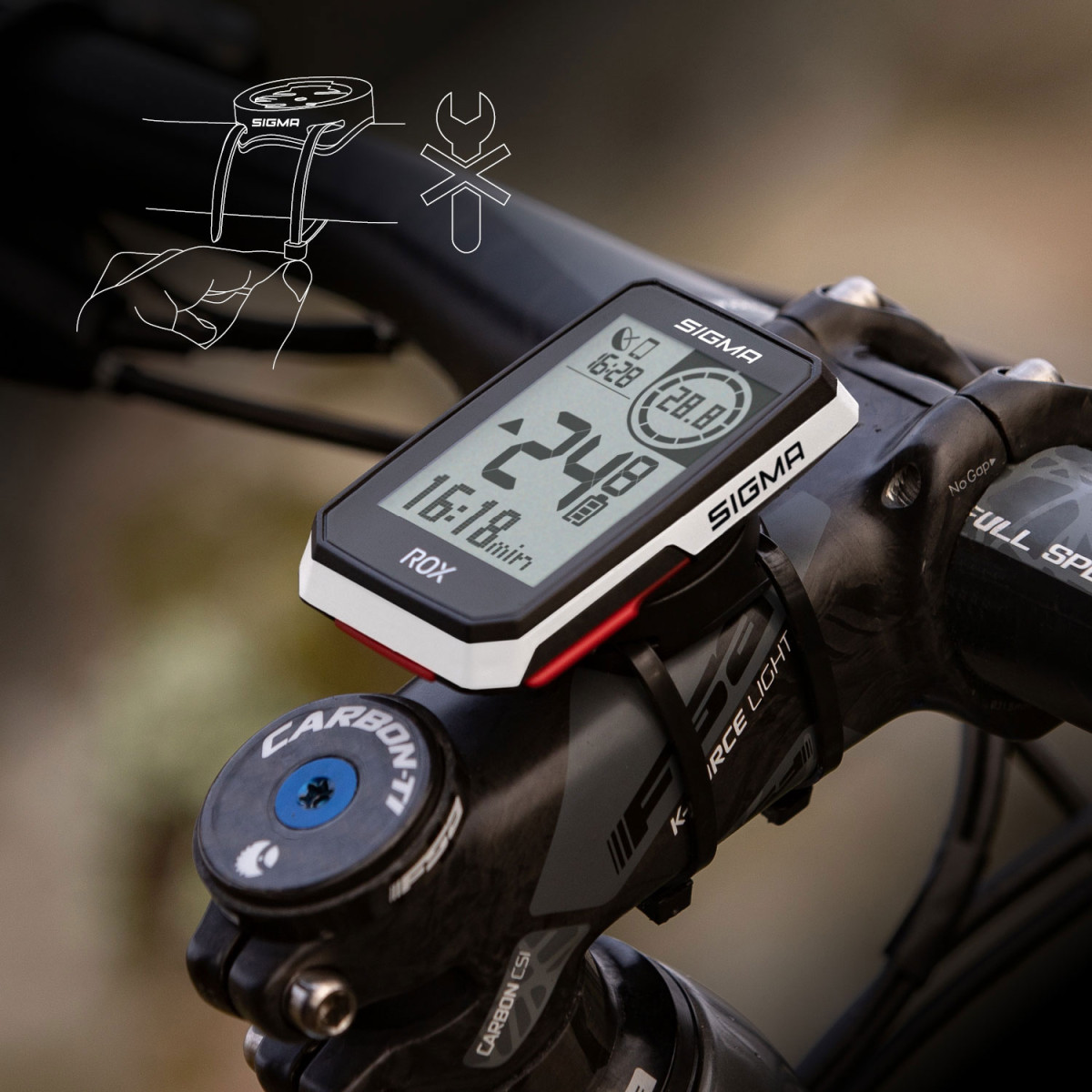 Sigma Sport ROX 2.0 GPS velo dators | Balts