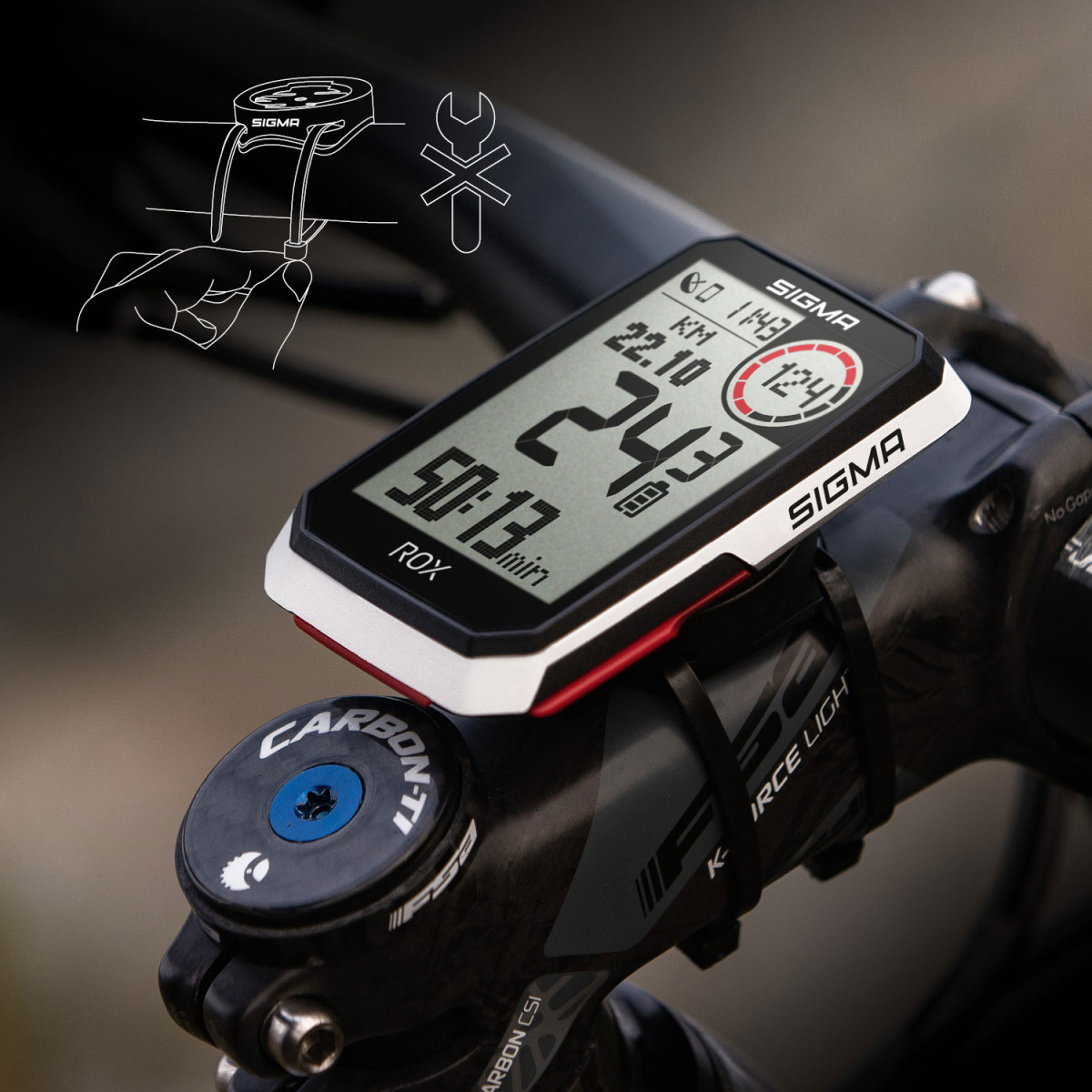 Sigma Sport ROX 4.0 GPS jalgrattaarvuti | Valge