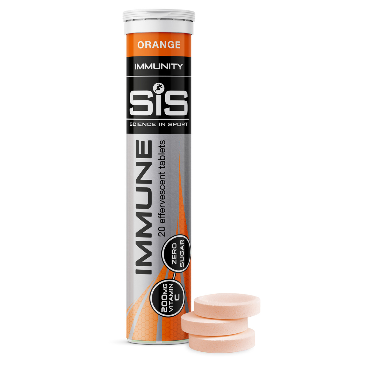 SIS GO Immune Supplement Tablets | 20 x 4.3g | Orange
