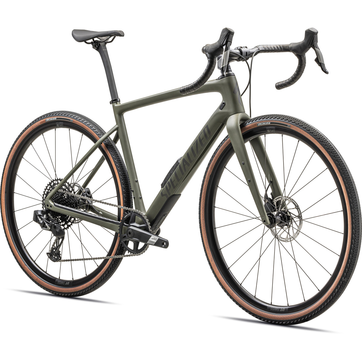 Specialized Diverge Comp Carbon Gravel Bike | Satin Oak Green - Smoke
