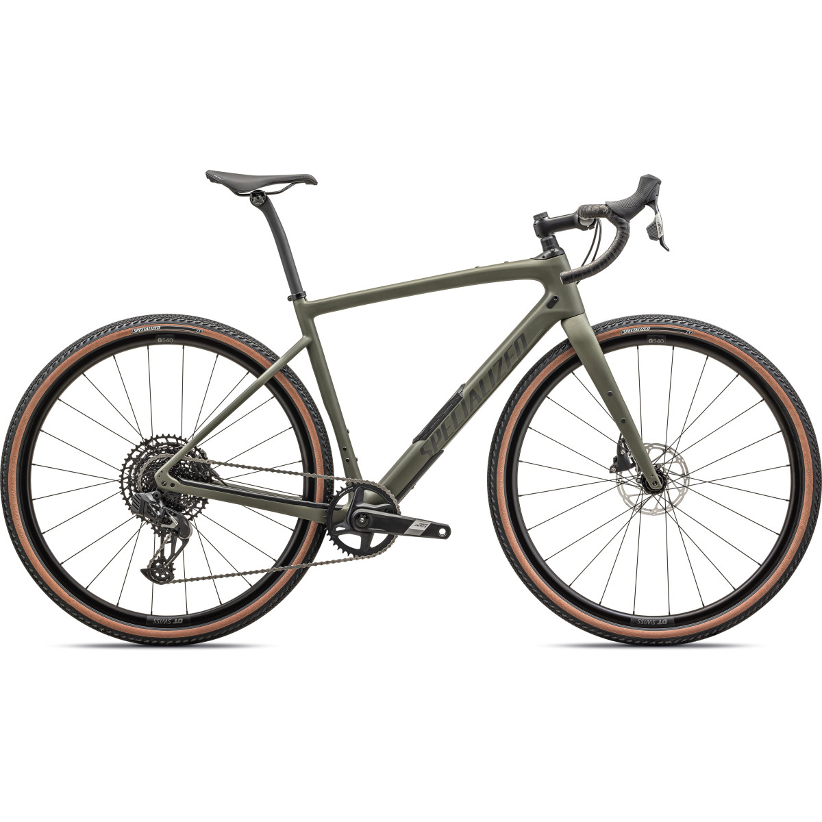 Specialized Diverge Comp Carbon Gravel Bike | Satin Oak Green - Smoke