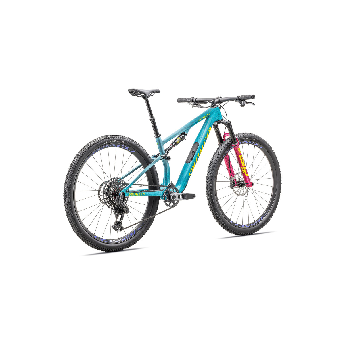 Specialized Epic 8 Pro maastikuratas | Lagoon Blue - Liquid Metal - Yellow