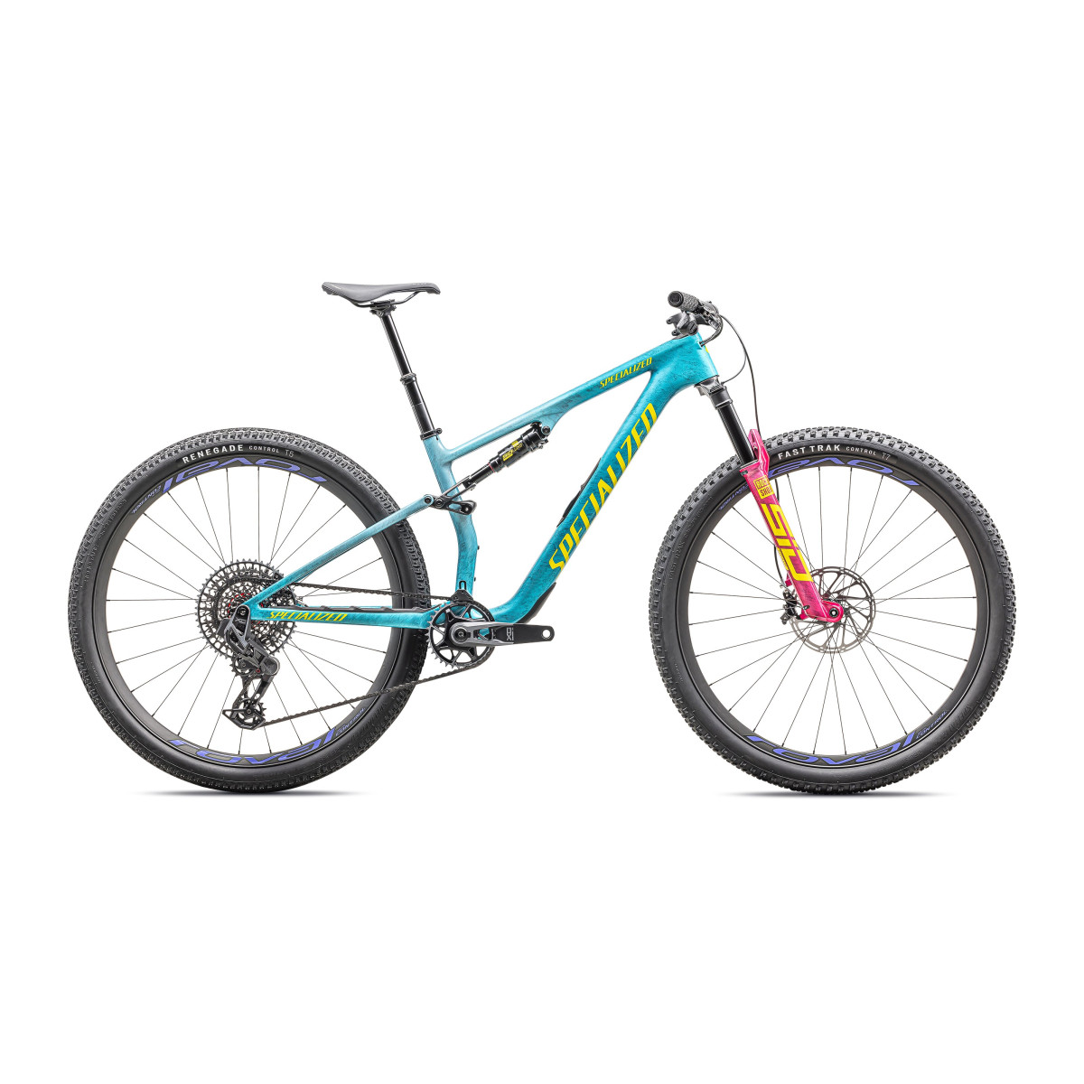 Specialized Epic 8 Pro maastikuratas | Lagoon Blue - Liquid Metal - Yellow