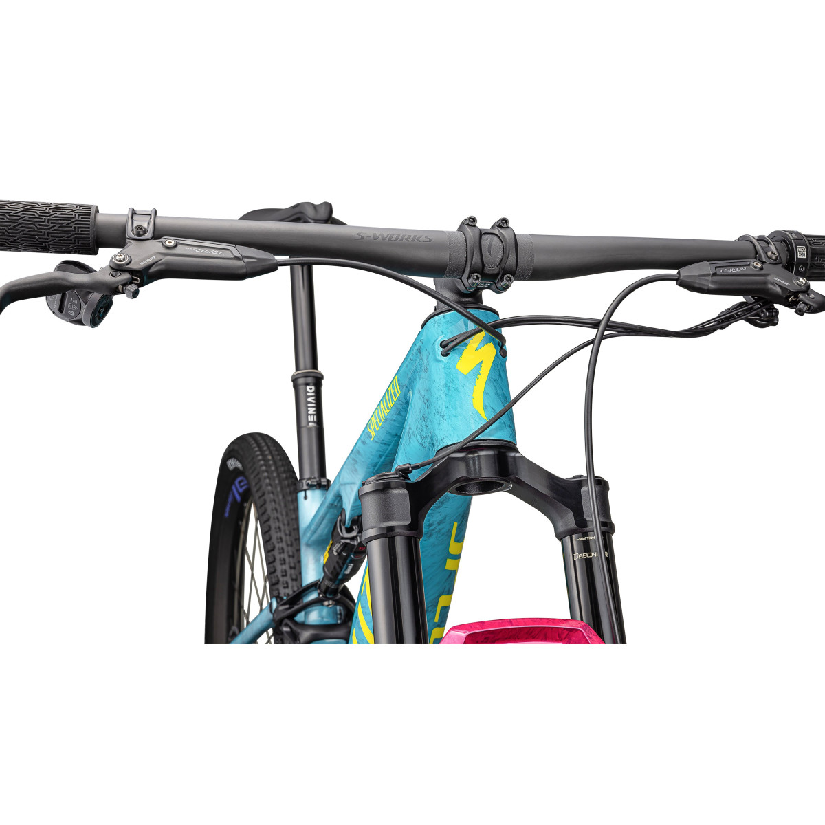 Specialized Epic 8 Pro maastikuratas | Lagoon Blue - Liquid Metal - Yellow