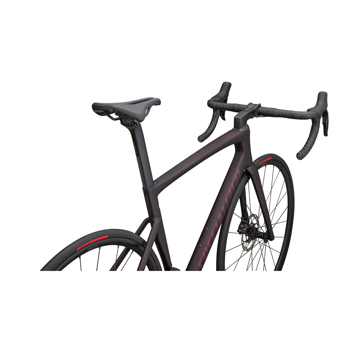 Specialized Tarmac SL7 Comp velosipēds | Satīna sarkans tonis virs oglekļa krāsas