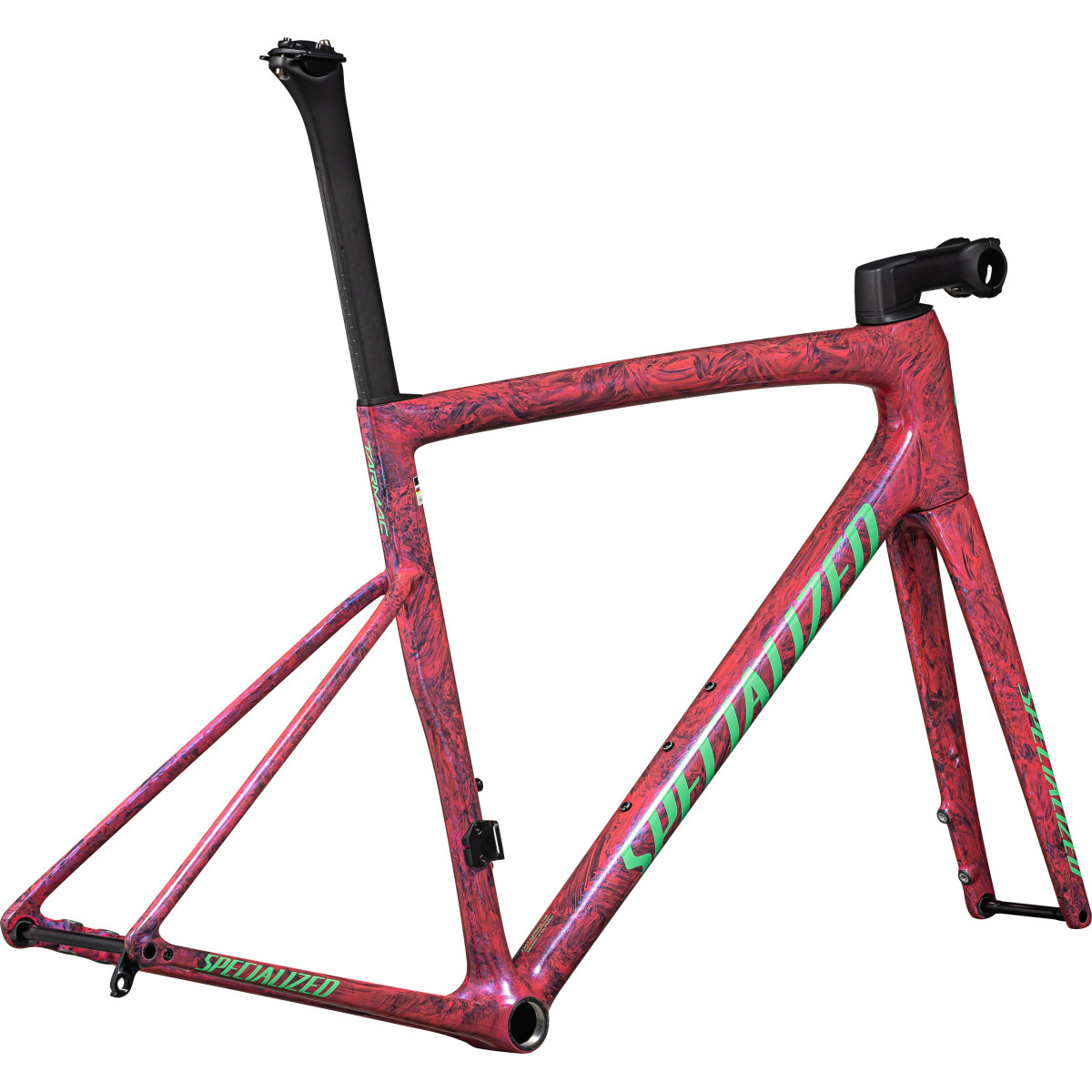 Specialized Tarmac SL8 Frameset | Gloss Carbon - Metallic Vivid Pink Strada