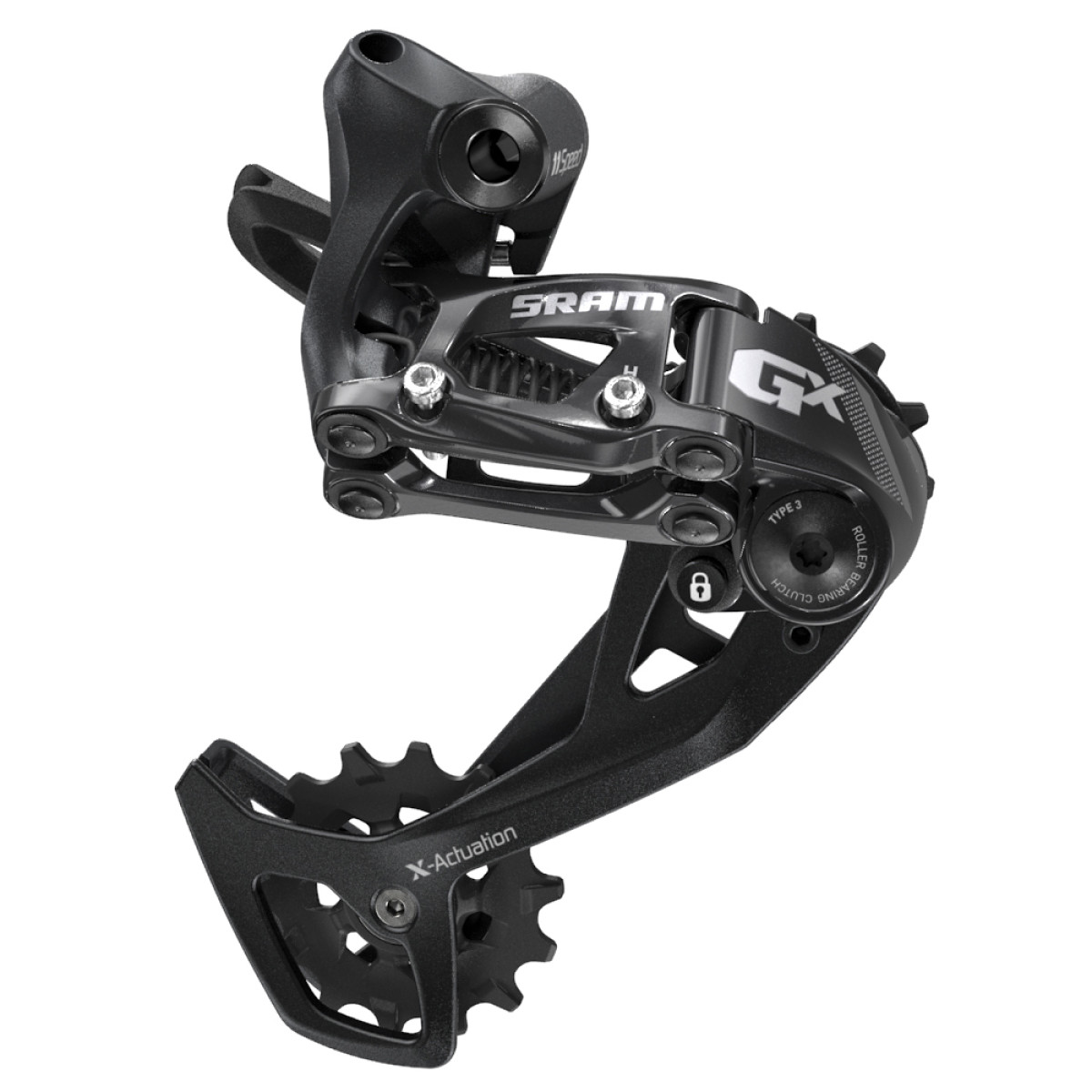 SRAM GX tagumine käiguvahetaja - Long Cage, 2x11-käiguline | Must