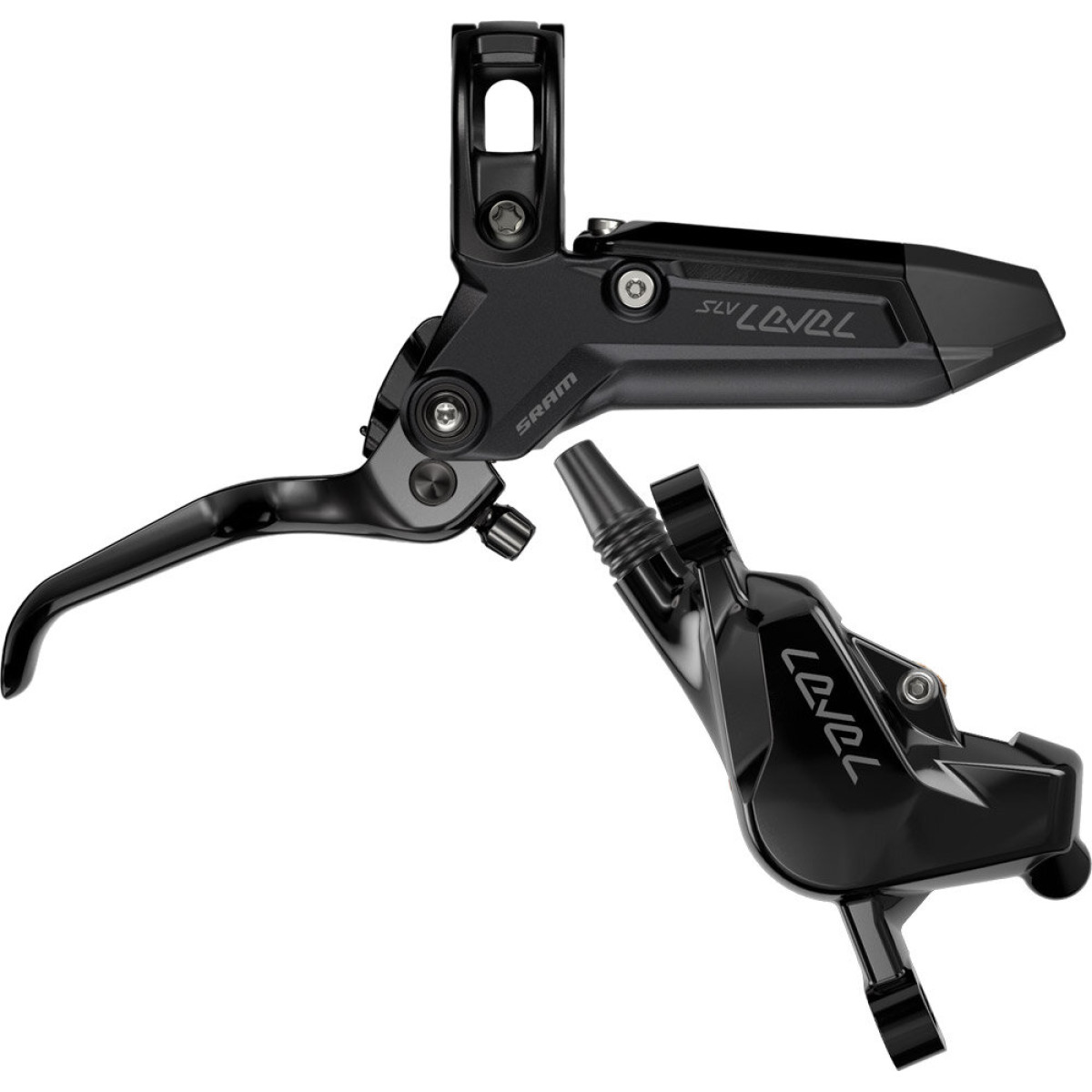 SRAM Level Silver Stealth 2-kolbiline hüdrauliline ketaspidurikang koos sangaga | Vasakpoolne | Esikülg