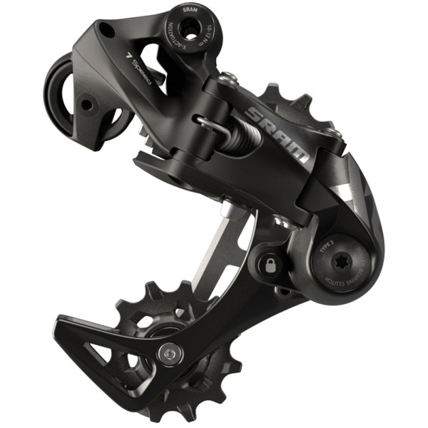 SRAM X01 DH X-HORIZON™ tagumine käiguvahetaja - Medium Cage, 7-käiguline | Must
