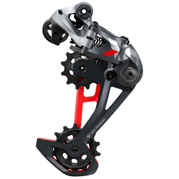 SRAM X01 Eagle tagumine käiguvahetaja | 12-käiguline | Must - Punane