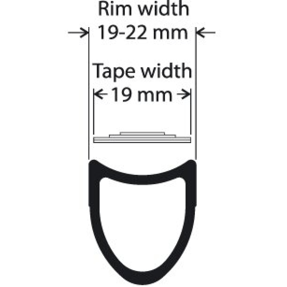 TUFO Tubular kleepuv ääriku teip | 19 mm