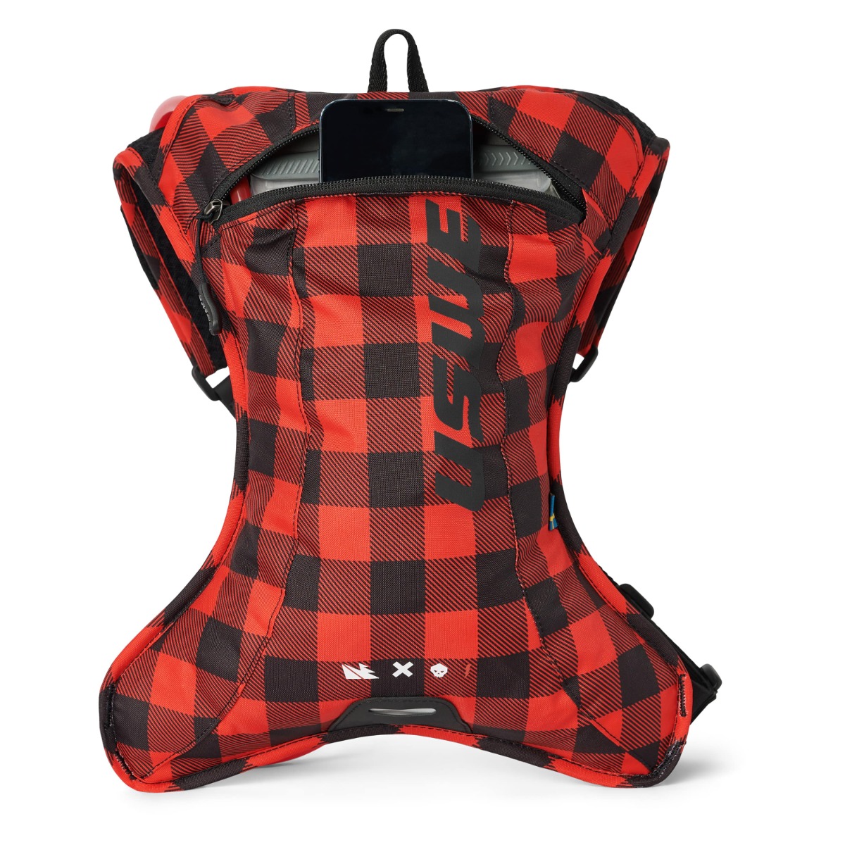 USWE OUTLANDER XC Flannel Hydration Pack | 2L | Red - Black
