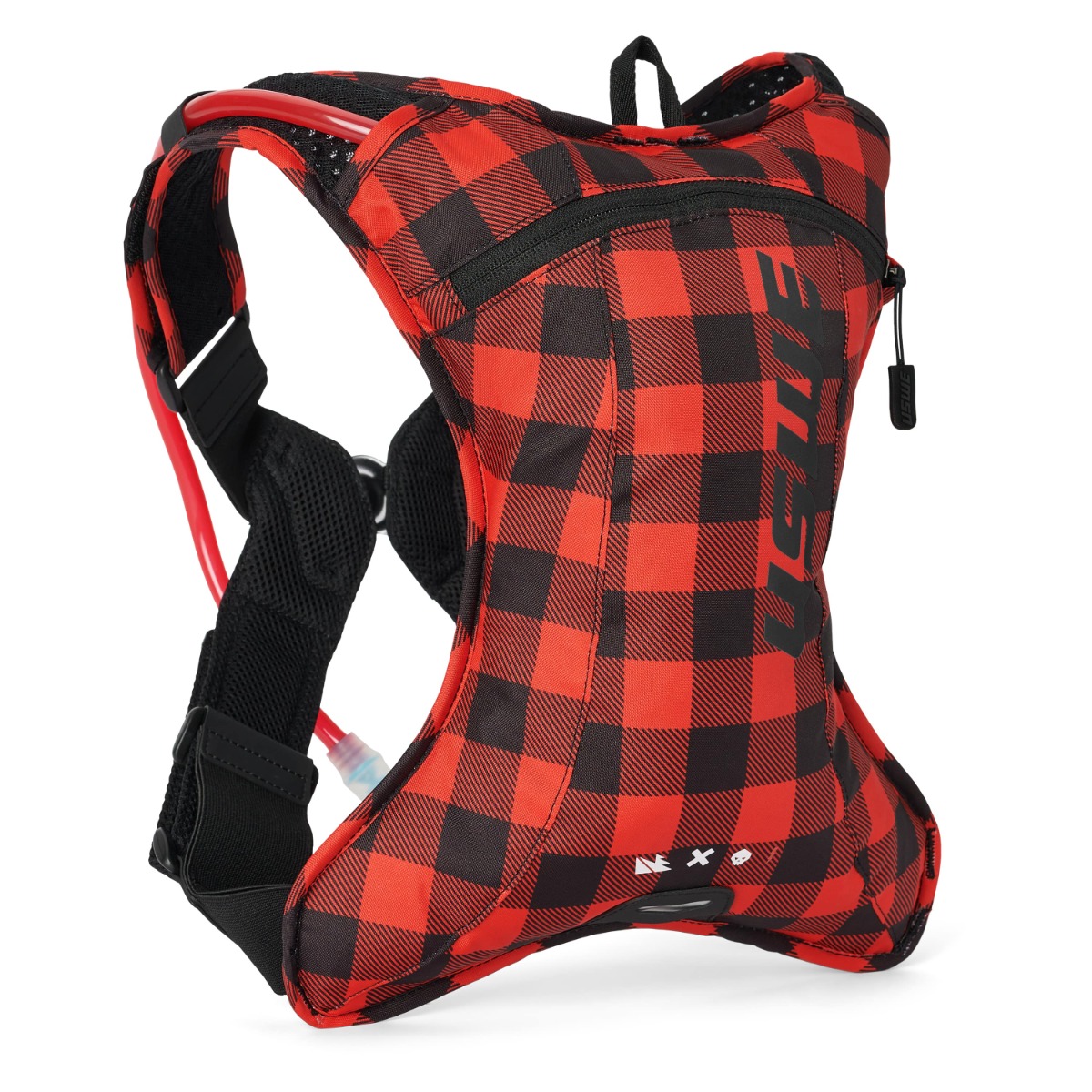 USWE OUTLANDER XC Flannel Hydration Pack | 2L | Red - Black