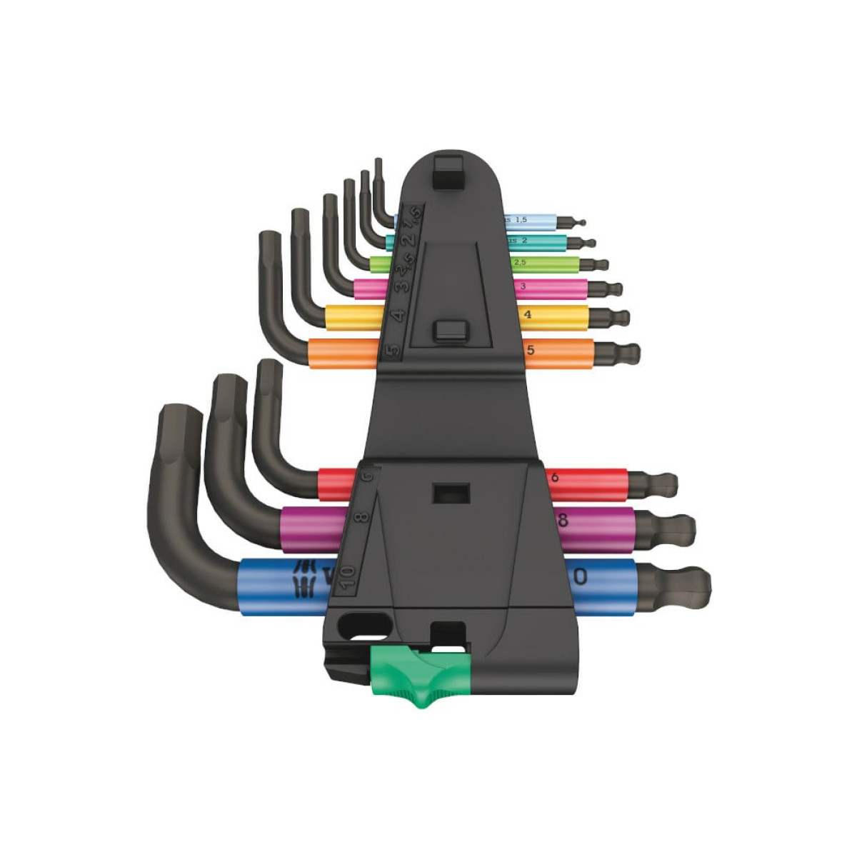 Wera 950/9 Hex-Plus Multicolour 2 L L-veida atslēgu komplekts | 9 daļas