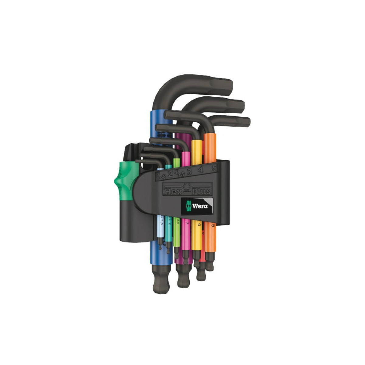 Wera 950/9 Hex-Plus Multicolour 2 L L-veida atslēgu komplekts | 9 daļas