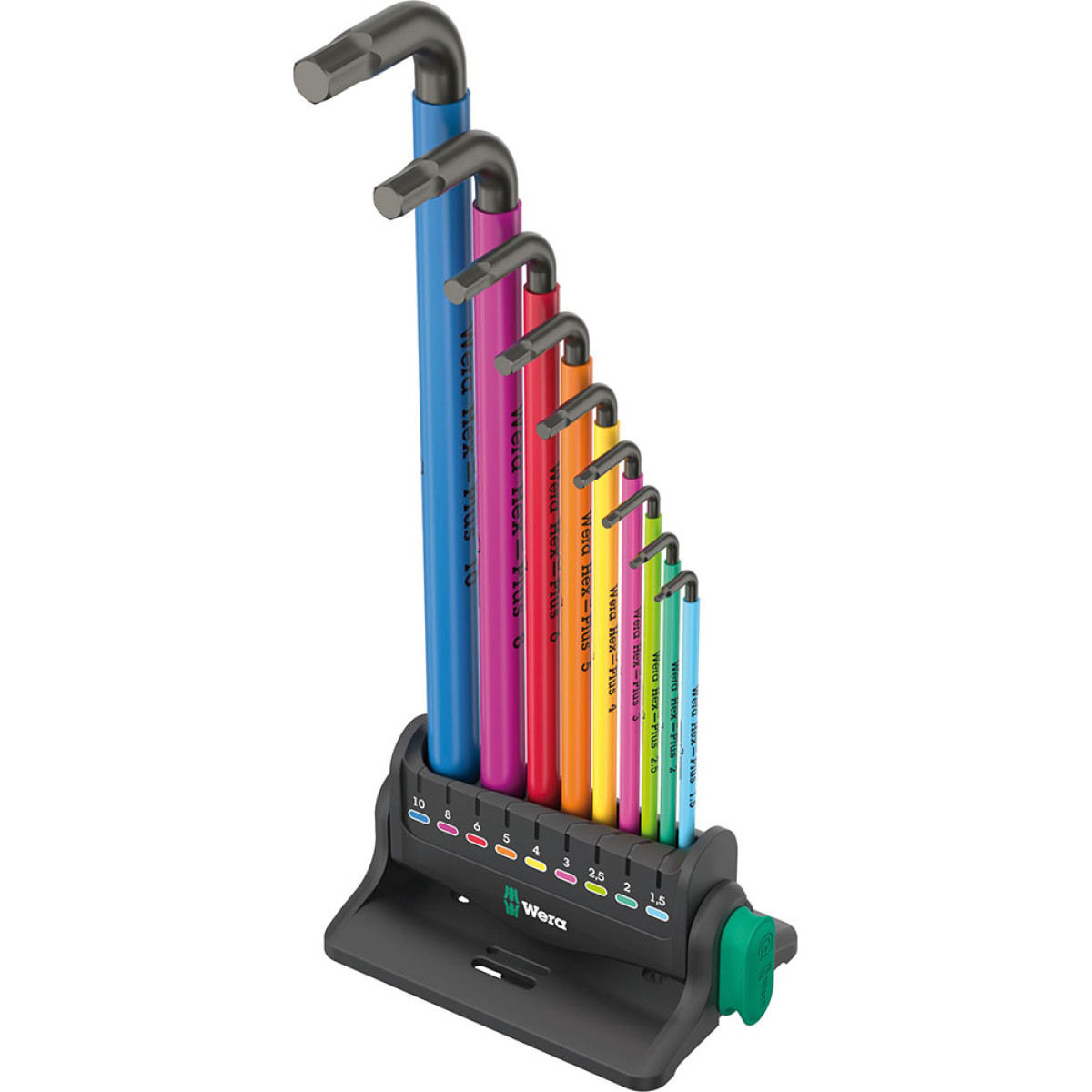 Wera 950/9 Hex-Plus Multicolour 3 L L-veida atslēgu komplekts | 10 daļas