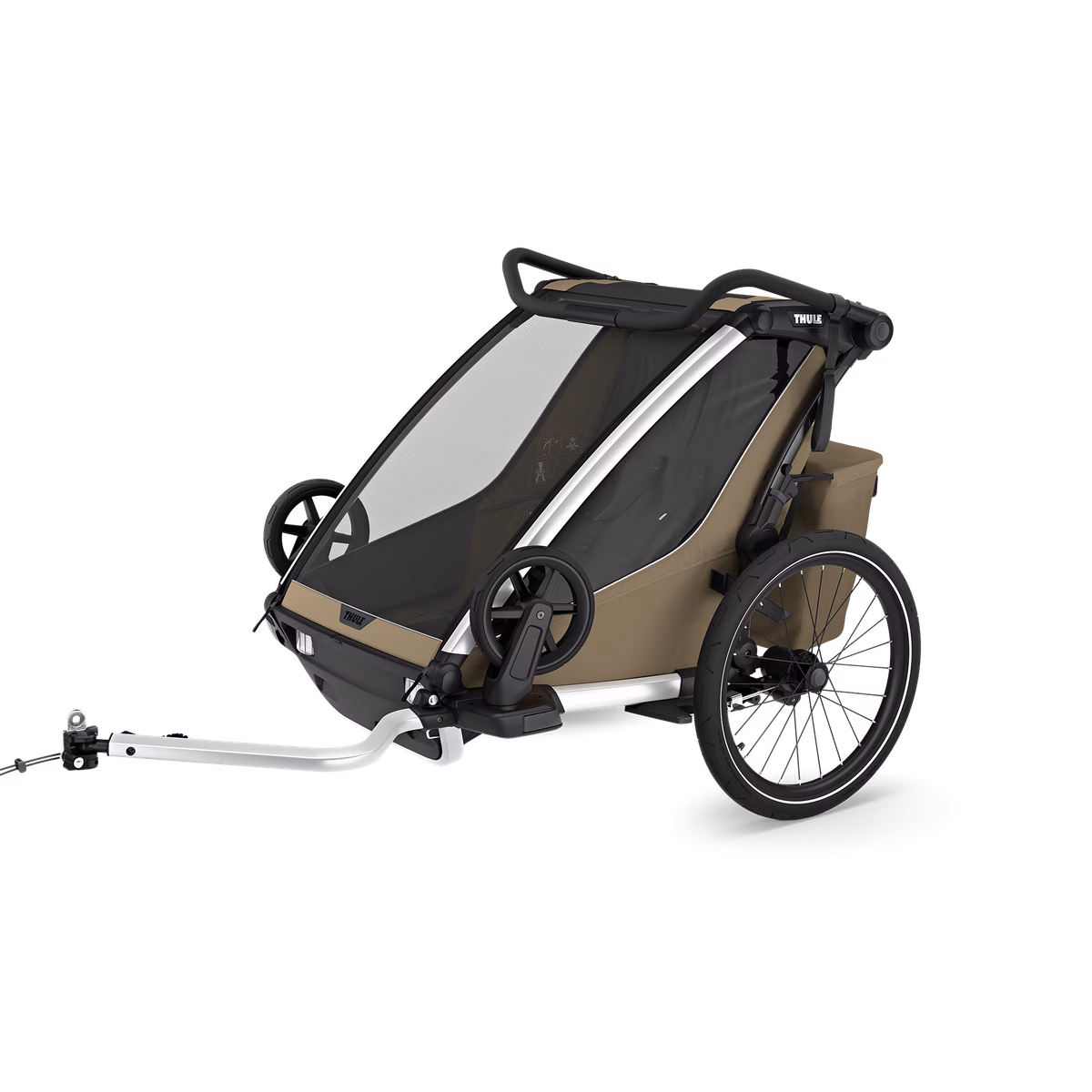 Thule Chariot Cross 2 multispordi jalgrattahaagis | 2 koht | Faded Khaki Thule Chariot Cross 2 multispordi jalgrattahaagis | 2 koht | Faded Khaki
